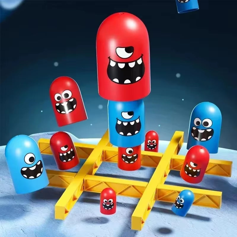 Exciting Tic Tac Toe Big Eat Small Gobble Board Game - The Ultimate Interactive Educational Toy for Family Fun and Bonding, Perfect Christmas Gift for Kids!