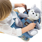 Toddler Backpack W. Plush Wolf Toy, Kids Gift 2 3 4 5