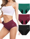 Heavy Flow High Absorbency Period Underwear Women, Leakproof Panties Postpartum Menstrual Hipster Briefs Teens 3 Pack