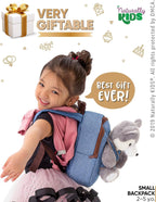 Toddler Backpack W. Plush Wolf Toy, Kids Gift 2 3 4 5