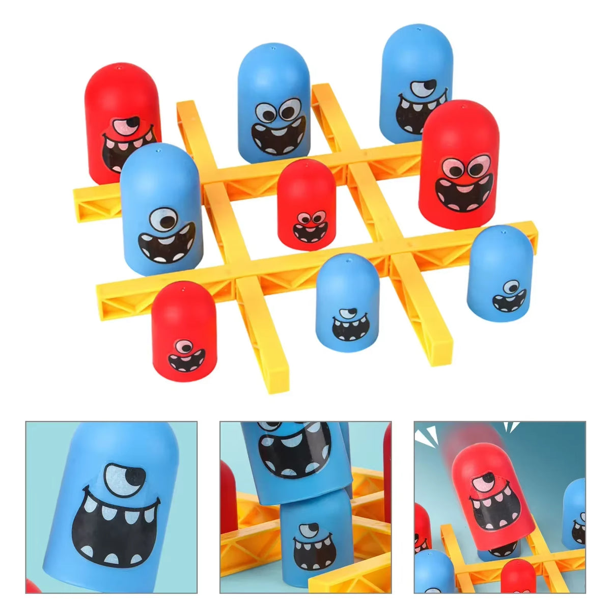 Exciting Tic Tac Toe Big Eat Small Gobble Board Game - The Ultimate Interactive Educational Toy for Family Fun and Bonding, Perfect Christmas Gift for Kids!
