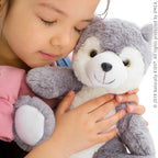 Toddler Backpack W. Plush Wolf Toy, Kids Gift 2 3 4 5